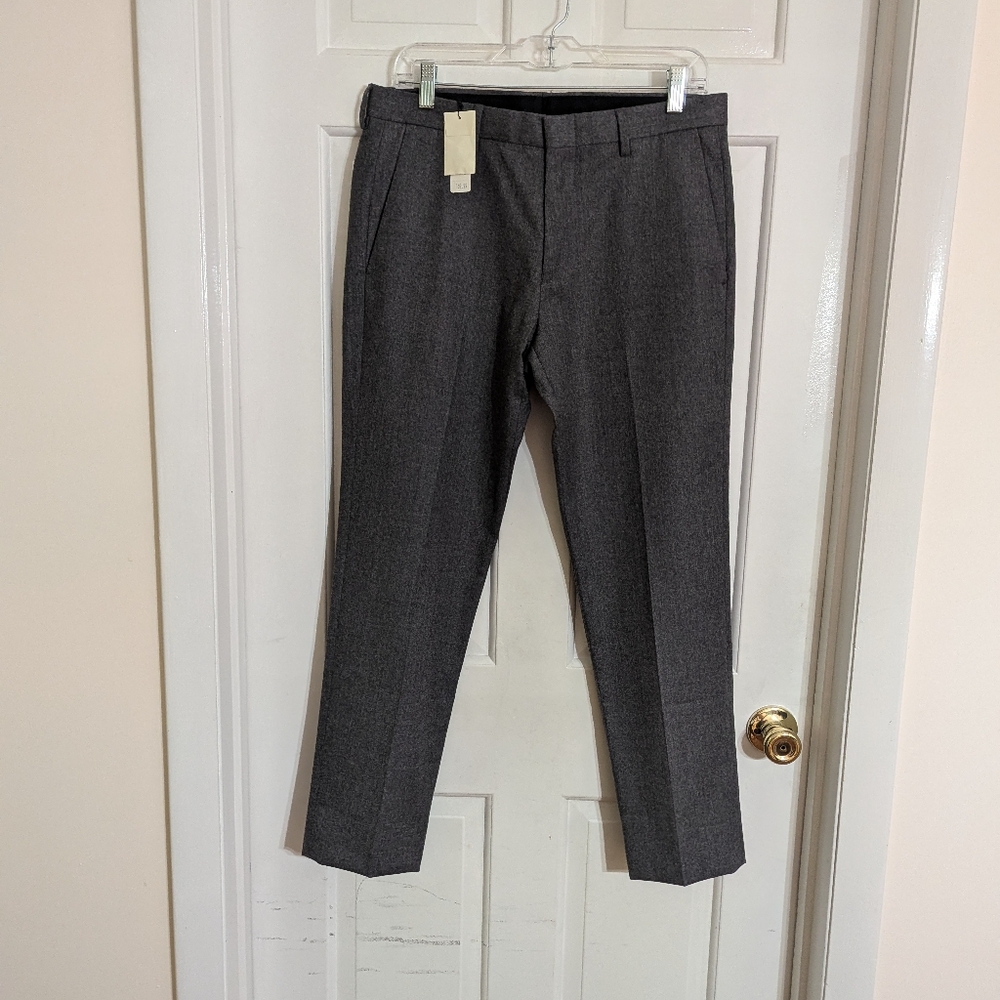 J. Crew Dress/Suit Pants. Ludlow Slim. Grey Flannel. 30x30. (New)